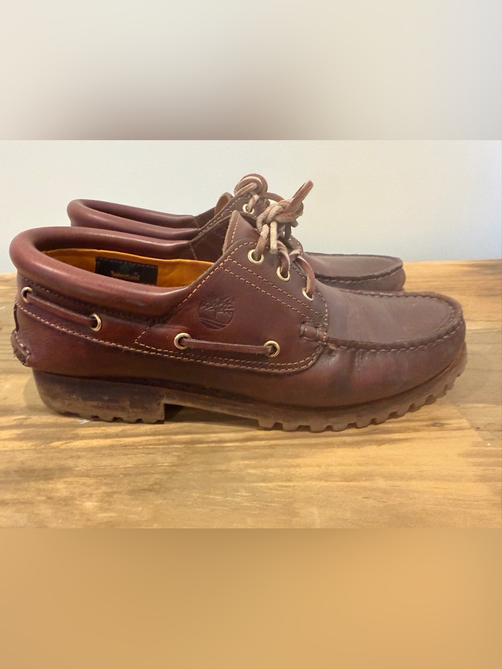 Timberland Men's Dark Brown Leather Boat Shoes